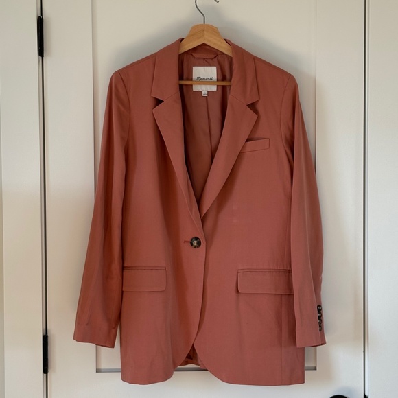Madewell Jackets & Blazers - Salmon Pink Madewell Blazer XL